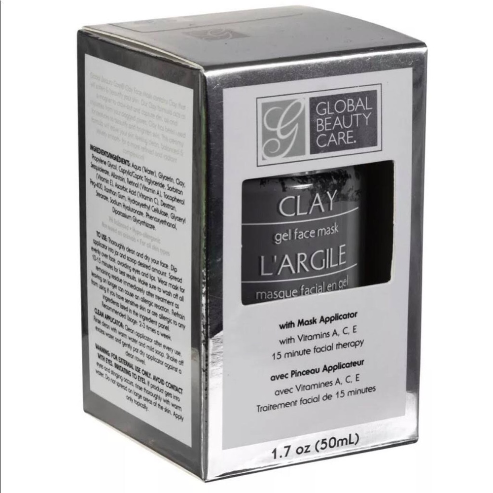 Clay Face Mask with mask applicator 1.7ml by Global Beauty Care